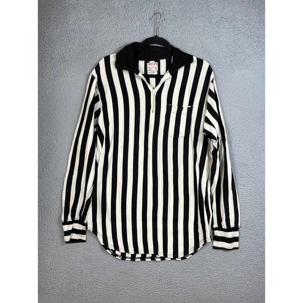 Vintage Wilson Referee Long Sleeve Shirt Size L Made in the USA CCA